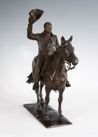 Nagy méretű bronz Napóleon lovasszobor