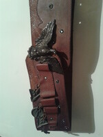 Beautiful eagle leather belt