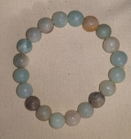 New multi-colored aquamarine mineral rubber bracelet