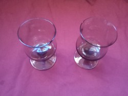 Set of retro old glass stemmed glasses - 2 pcs for New Year's Eve and Christmas celebrations