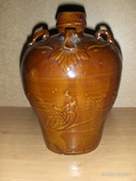 Glazed ceramic sake storage bottle (5 / d)
