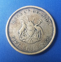 Uganda 5 Shilling , 1968 ENSZ élelmezés
