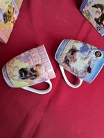 3 mugs and mugs with a fabulous animal pattern dog cat