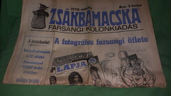 1970.március ZSÁKBAMACSKA - FARSANGI KÜLÖNSZÁM HATALMAS LAPOK EXTRÉM RITKA  újság a képek szerint