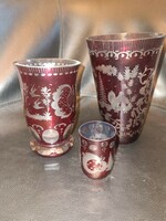 Fridrich egermann antique Czech glass vases