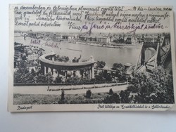 D199396    Budapest - Pest látképe az Erzsébet híddal és a Gellért szobor - Jákó Dezsőné Kunhegyes