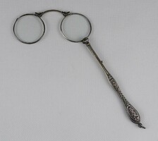 1P455 antique silver-plated lornyon glasses