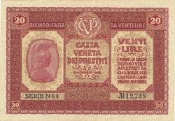 2 lire lira 1918 Olaszország Velence 3.