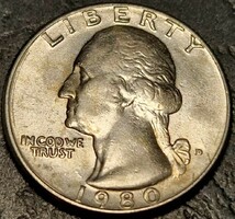 Amerikai Egyesült Államok ¼ Dollár, 1980.D., ﻿Washington Quarter