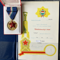 Public safety medal gold grade medal with miniature in box with donation document