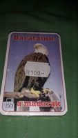 Retro unopened Hungarian tamas and hops - our friends are the birds. Playing card according to the pictures