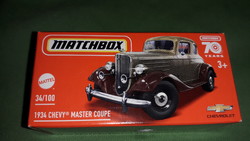 MATCHBOX - MATTEL -1934 CHEVY -70 ÉVES ÉVFORDULÓS bontatlan dobozával fém kisautó a képek szerint