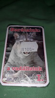 Retro unopened Hungarian Tamás and Komlós - our friends the wild animals i. Playing card according to the pictures