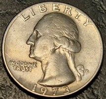 Amerikai Egyesült Államok, ¼ Dollár, 1973.D., ﻿Washington Quarter