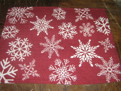 Cute woven winter snowflake pattern placemats or placemats 2 pcs