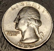 Amerikai Egyesült Államok, ¼ Dollár, 1965., ﻿Washington Quarter