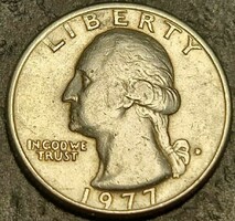 Amerikai Egyesült Államok, ¼ Dollár, 1977.D., ﻿Washington Quarter