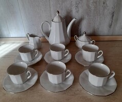 Fehér-ezüst Epiag kávés/teás készlet