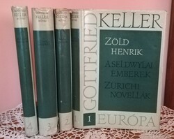 Gottfried Keller Művei I-IV. kötet Európa Kiadó 1963