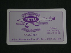 Kártyanaptár,  Netta fehérnemű üzlet, Pécs,,grafikai liba 2004,   (2)