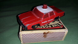 1980s Metal Matchbox Clasp Metal Car Fire Commander's Metal Mini Car As Pictures