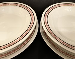 Alföldi 4 db tányér piros arany mintás