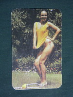 Kártyanaptár, Agroker vállalatok, erotikus női modell, , 1983,   (3)