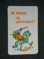 Card calendar, health prevention, graphic designer, marci makk, rocking horse, 1983, (3)