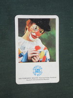 Card calendar, orwo film factory from the NDK, clown 1975, (3)