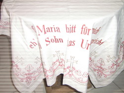 Beautiful tablecloth with religious motifs + 2 small gifts