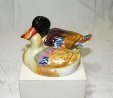 A pair of Herend porcelain figurines of ducks
