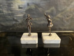 Bronz táncos szobor pár