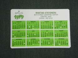 Card calendar, usa, canton, martins stationers shopping center, hallmark tv channel, 1979, (3)