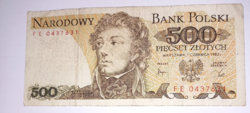 Lengyel Zloty  (500/1982 bankjegy-)