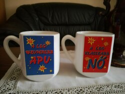 2 ceramic mugs together
