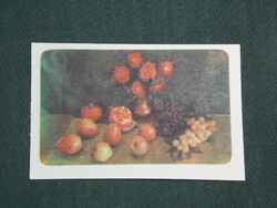 Card calendar, Soviet Union, Russian, art, fruit still life, 1978, (3)