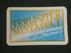 Card calendar, Pécs center store, Terlister sample store, 1983, (3)