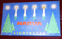 Retró NARVA (GDR) tipusú karácsonyfa égősor