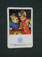 Kártyanaptár, ORWO filmgyár az NDK - ból, gyerek modell, 1973,   (3)