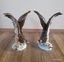 Old Herend porcelain turul / pair of eagle birds