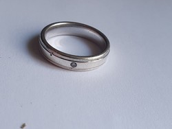 Men's silver ring with stones