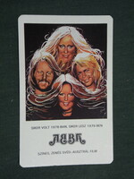 Kártyanaptár, MOKÉP mozi, ABBA zenekar együttes film,1979,   (3)