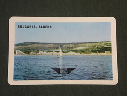Card calendar, Ibus travel agency, Bulgaria Albena, coast, 1973, (3)