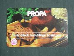 Card calendar, wax, propa meatloaf powder, 1983, (3)
