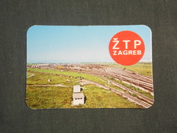 Card calendar, Yugoslavia, ztp railway, transport, staging station, Zagreb, 1979, (3)