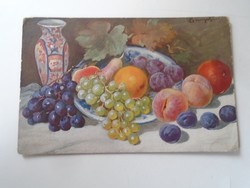 D199472 old postcard 1930 fruit bowl - to headmaster-teacher Mr. Béla Kiss
