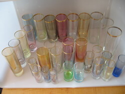Retro mixed colored tube glass package 31 pcs