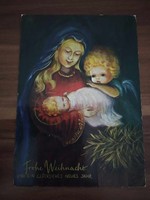Karácsonyi képeslap, használt