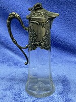 Silver carafe with classic grape cluster handle