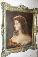 Antique signed painting 549